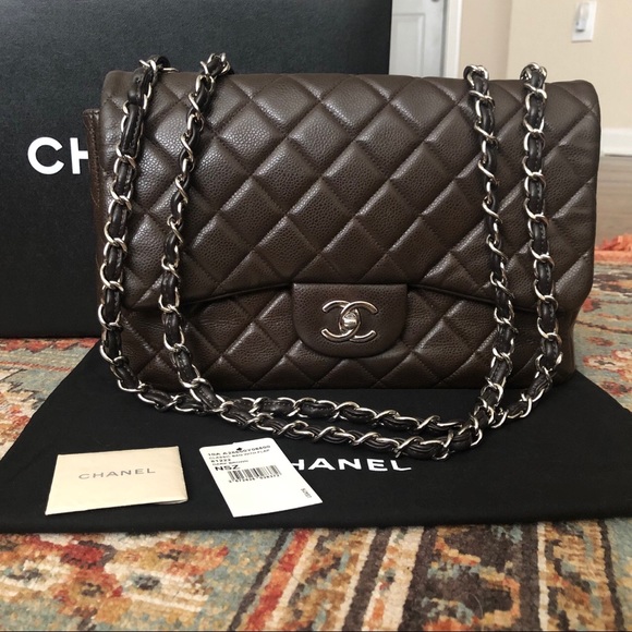 CHANEL Handbags - SOLD**Chanel Classic Jumbo Caviar Single Flap Bag